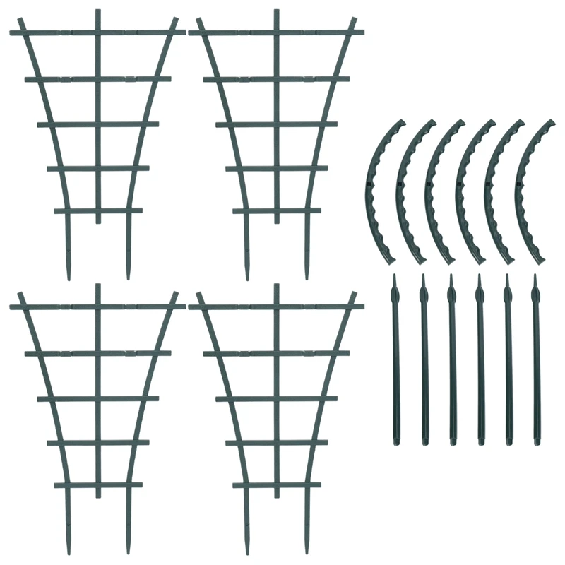 4PCS Garden Plant Climbing Trellis Flowers Vines Vining Patio Climbing Support With 6Pcs Arcuated Supports Stakes
4PCS Garden Plant Climbing Trellis Flowers Vines Vining Patio Climbing Support With 6Pcs Arcuated Supports Stakes