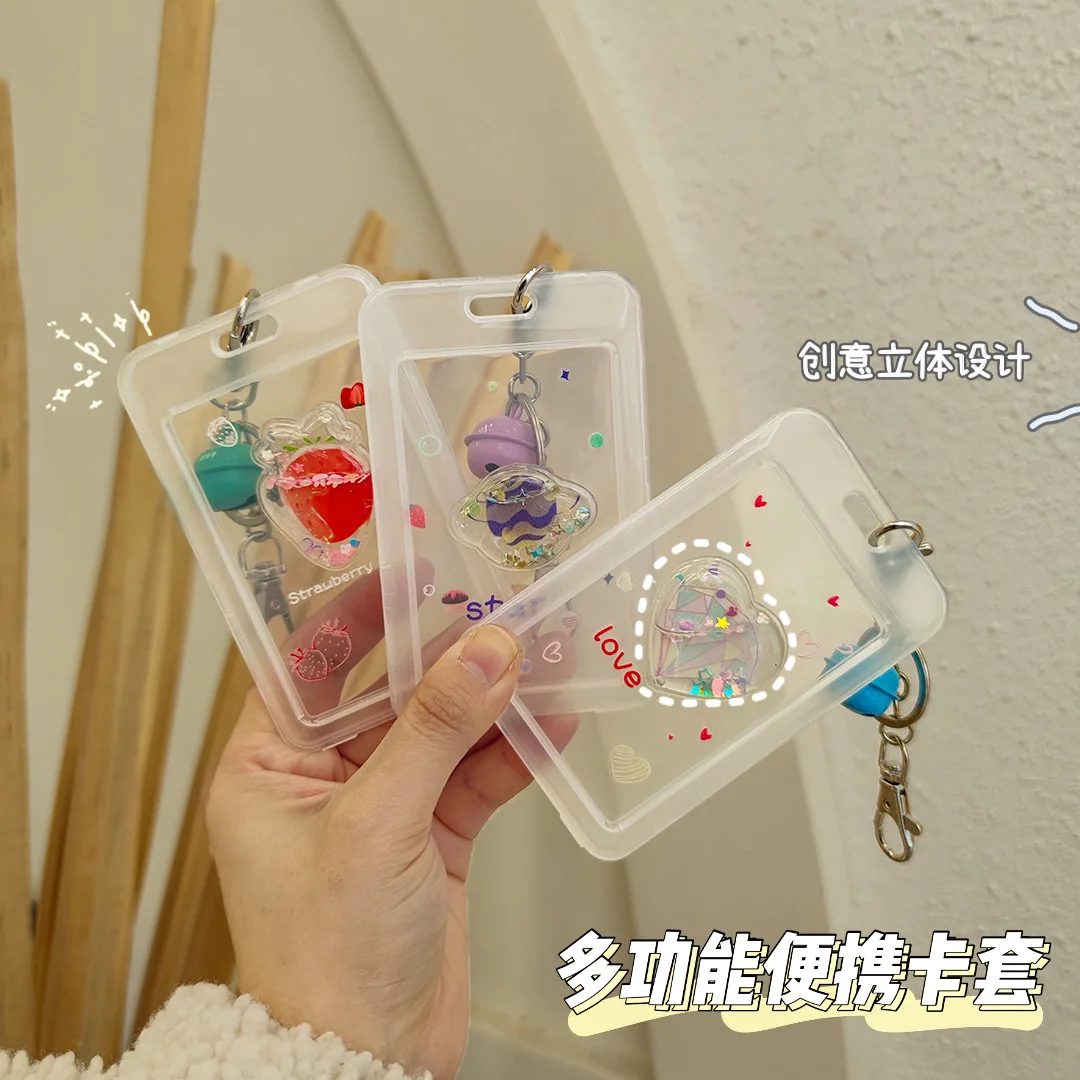 Sequin Quicksand Photocard Holder Id Card Sleeve Student Bag Key Chain Pendant Decoration with Lanyard 
Sequin Quicksand Photocard Holder Id Card Sleeve Student Bag Key Chain Pendant Decoration with Lanyard