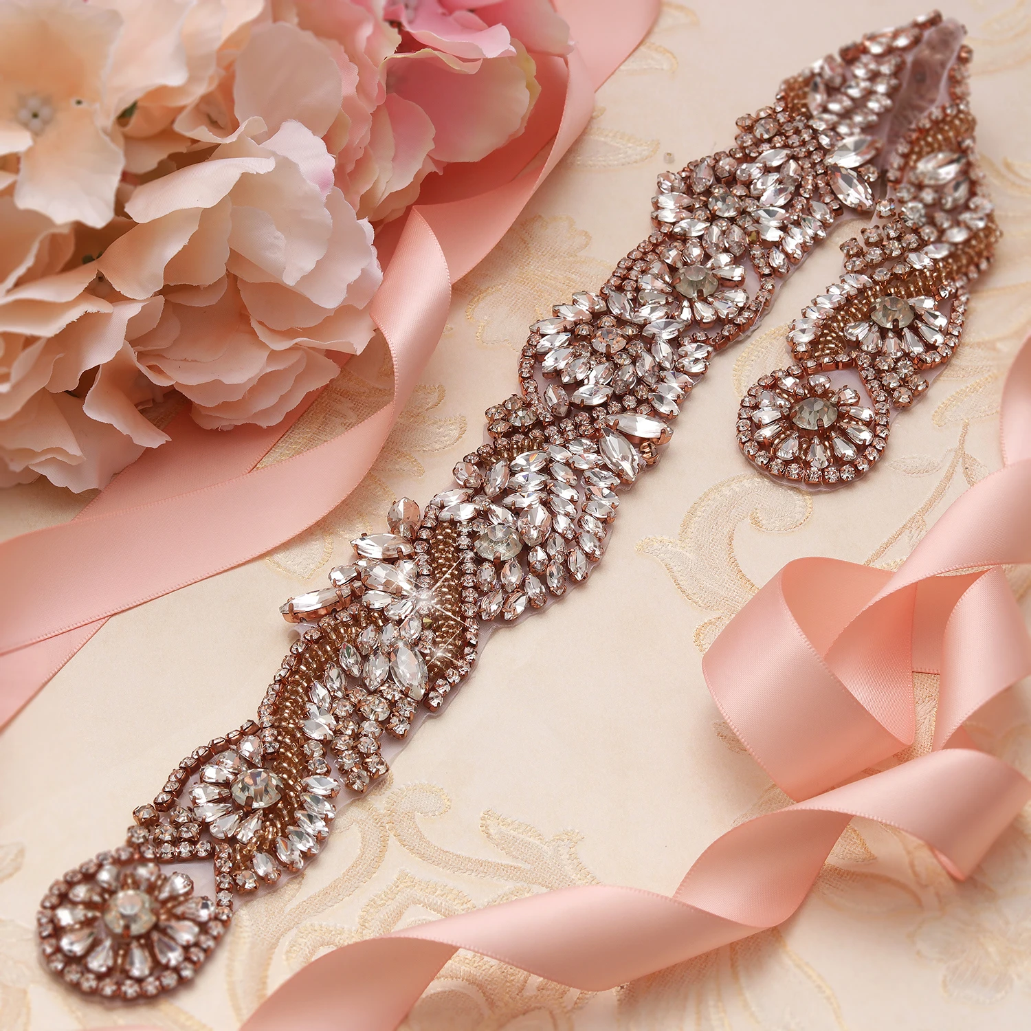 MissRDress Rose Gold Crystal Wedding Belt Hand Beaded Bridal Belt Rhinestones Sash Belt For Bridal And Bridesmaid Dresses JK802
MissRDress Rose Gold Crystal Wedding Belt Hand Beaded Bridal Belt Rhinestones Sash Belt For Bridal And Bridesmaid Dresses JK802
