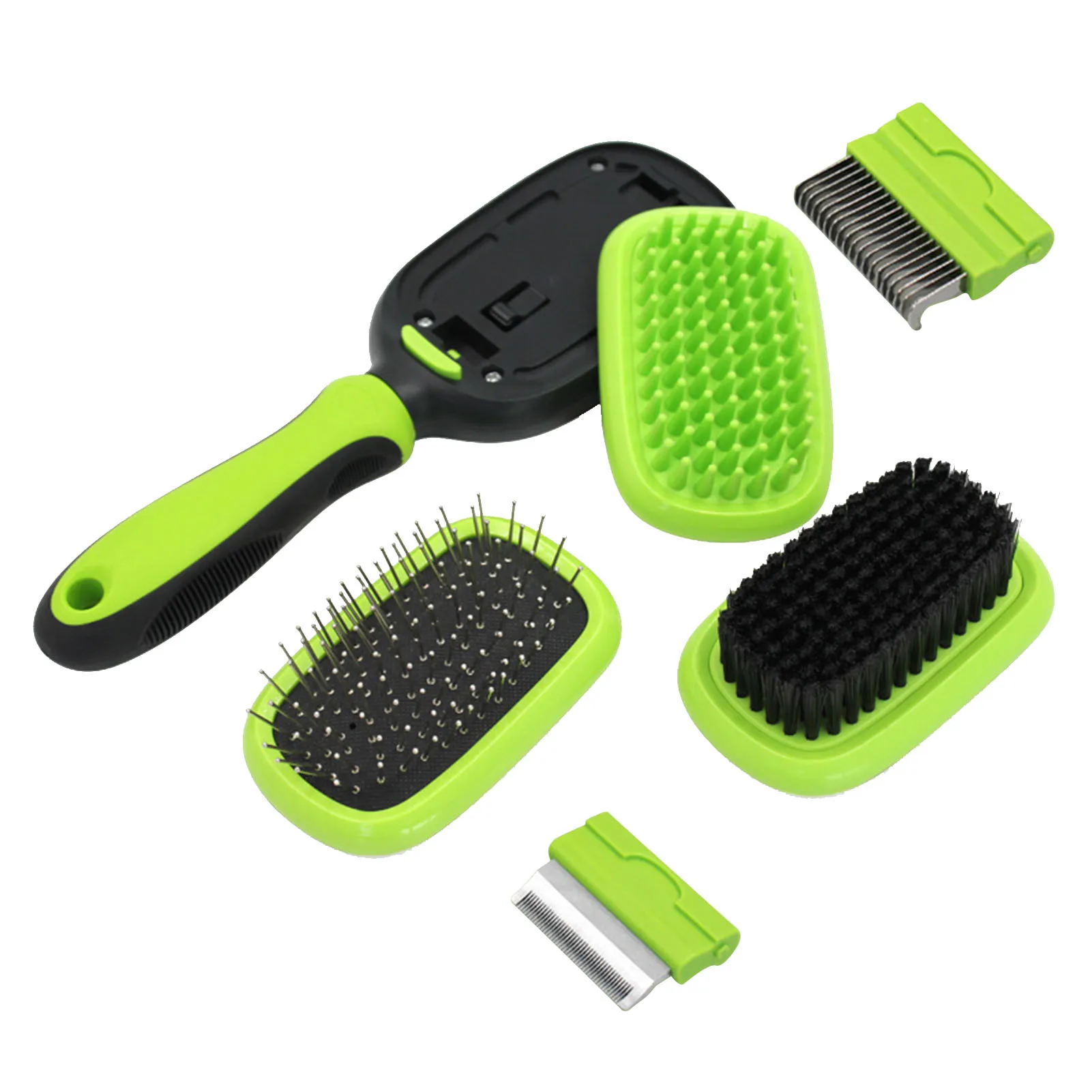 Pet Brush Set 5 in 1 Pet Grooming Shedding Massage Combs Durable Dog Deshedding Brush for Shedding Fur for Short Hair Pets
Pet Brush Set 5 in 1 Pet Grooming Shedding Massage Combs Durable Dog Deshedding Brush for Shedding Fur for Short Hair Pets