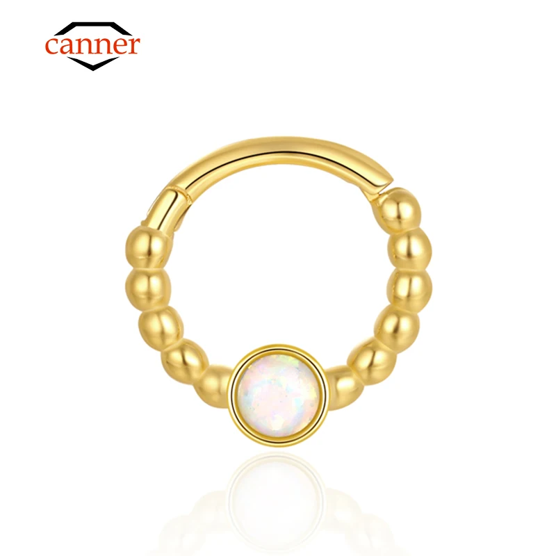 CANNER 925 Sterling Silver Opal Round Circle Piercing Hoop Earring For Women Nose Ring Earrings Fine Jewelry Accessories 1pc
CANNER 925 Sterling Silver Opal Round Circle Piercing Hoop Earring For Women Nose Ring Earrings Fine Jewelry Accessories 1pc