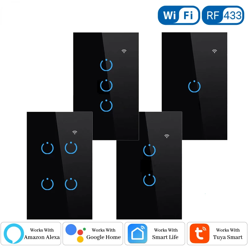 Tuya Smart Life Wifi Switch, US Standard Touch Sensing Wall Switch Voice Control Alexa Google Home Tmall Genie
Tuya Smart Life Wifi Switch, US Standard Touch Sensing Wall Switch Voice Control Alexa Google Home Tmall Genie