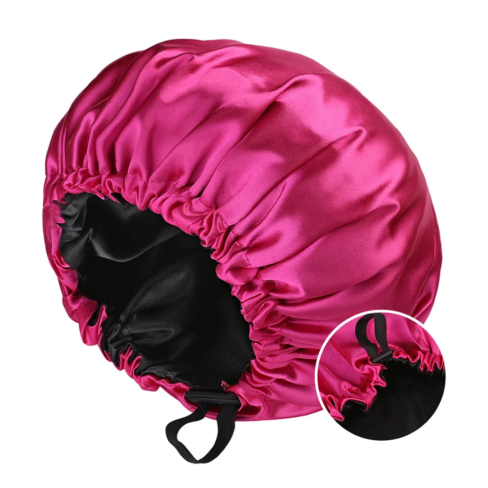 2pcs Fashion Double Layer Reusable Sleep Cap Lightweight Multifunctional Satin Bonnet For Women Elastic Band Breathable Non Slip 
2pcs Fashion Double Layer Reusable Sleep Cap Lightweight Multifunctional Satin Bonnet For Women Elastic Band Breathable Non Slip
