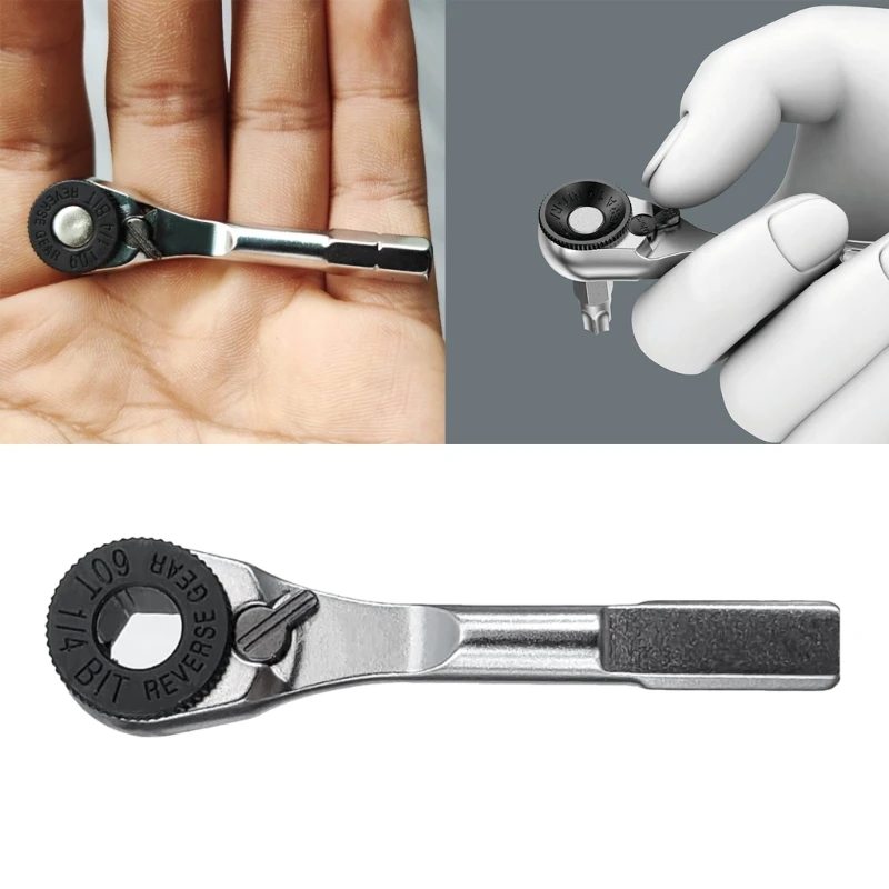 

Быстродействующий ключ с трещоткой 1/4 дюйма, динамометрический ключ с торцевой головкой, инструмент для ремонта, универсальный