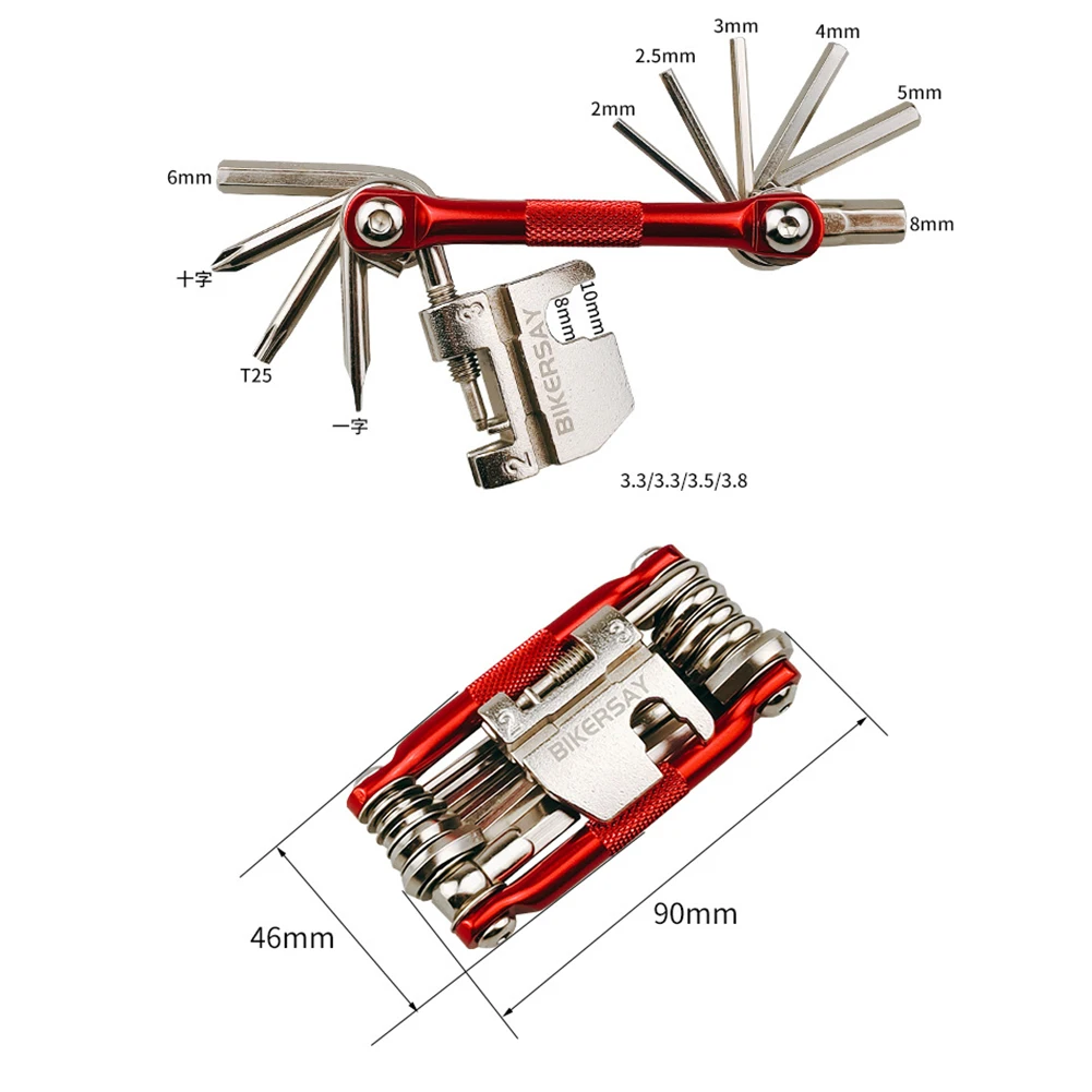 Brand New Bicycle Repair Tool Chain Remover MTB Road Bike Practical Universal 17 In 1 Aluminum Alloy+carbon Steel
Brand New Bicycle Repair Tool Chain Remover MTB Road Bike Practical Universal 17 In 1 Aluminum Alloy+carbon Steel