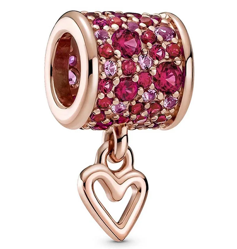 Original Rose Pave Freehand Heart Barrel Beads Charm Fit Pandora Women 925 Sterling Silver Europe Bracelet Bangle Diy Jewelry 
Original Rose Pave Freehand Heart Barrel Beads Charm Fit Pandora Women 925 Sterling Silver Europe Bracelet Bangle Diy Jewelry