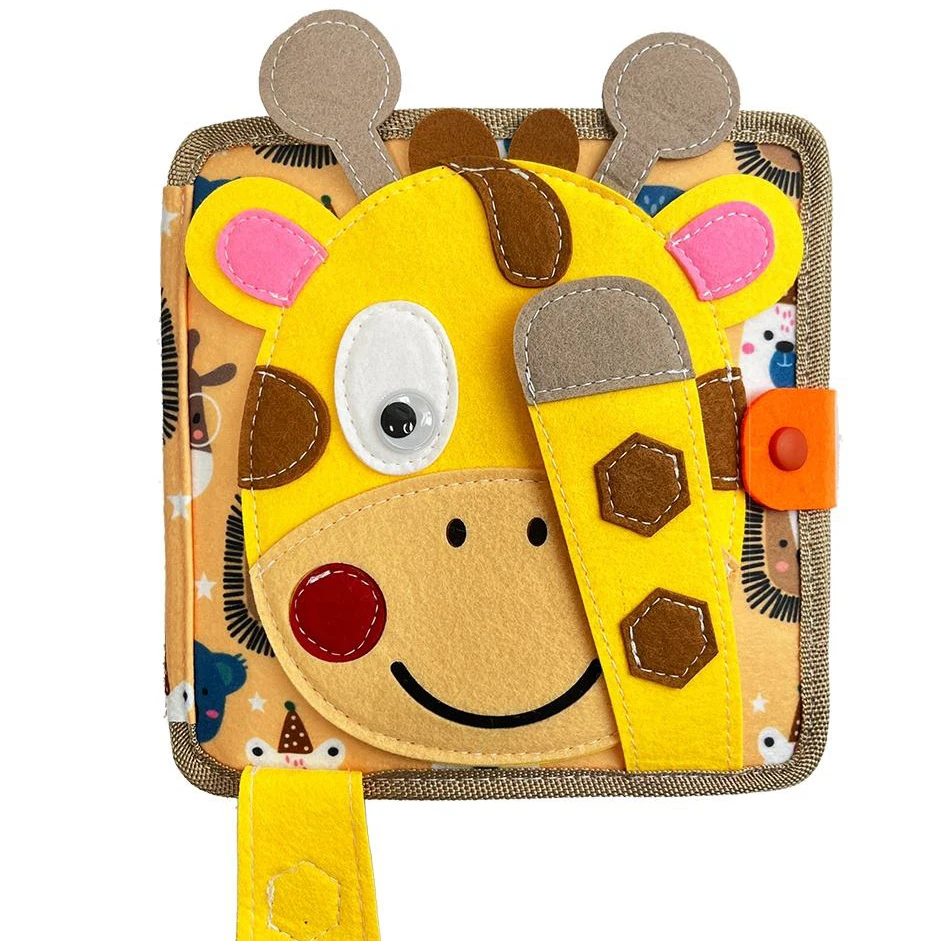 

Giraffe Quiet Book Busy Board Montessori Toys for Baby 1 2 3 Year Old Preschool Educational Busy Book Sensory Toys for Boy Girls