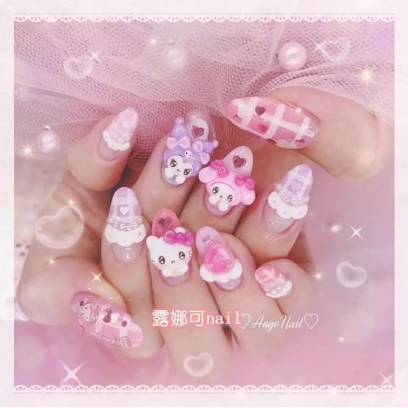 3D Sanrioed Hello kitty My Melody Kuromi мультфильм кавайная трехмерная решетка для маникюра фототерапия съемный патч для ногтей
3D Sanrioed Hello kitty My Melody Kuromi мультфильм кавайная трехмерная решетка для маникюра фототерапия съемный патч для ногтей