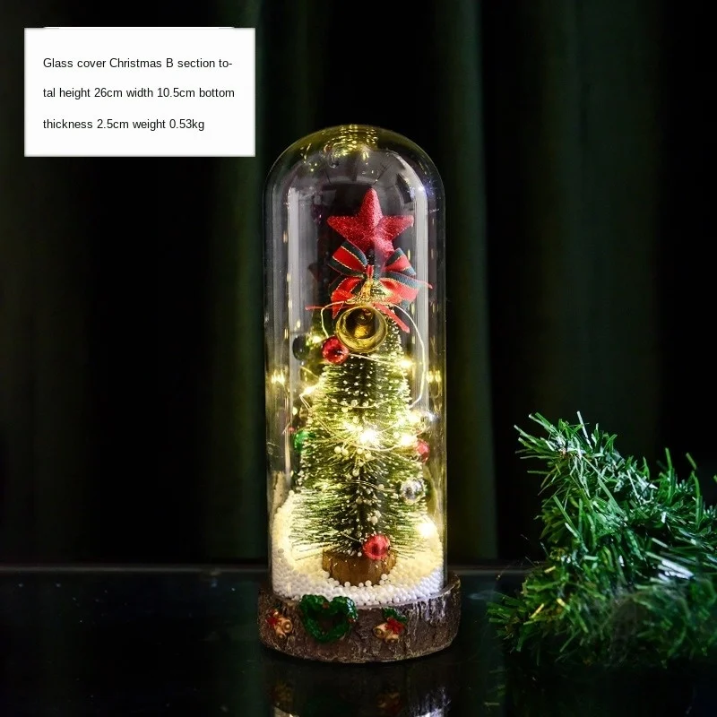 Christmas Nordic tree decoration eternal flower luminous glass cover window creative decoration Christmas decorationh LED light
Christmas Nordic tree decoration eternal flower luminous glass cover window creative decoration Christmas decorationh LED light