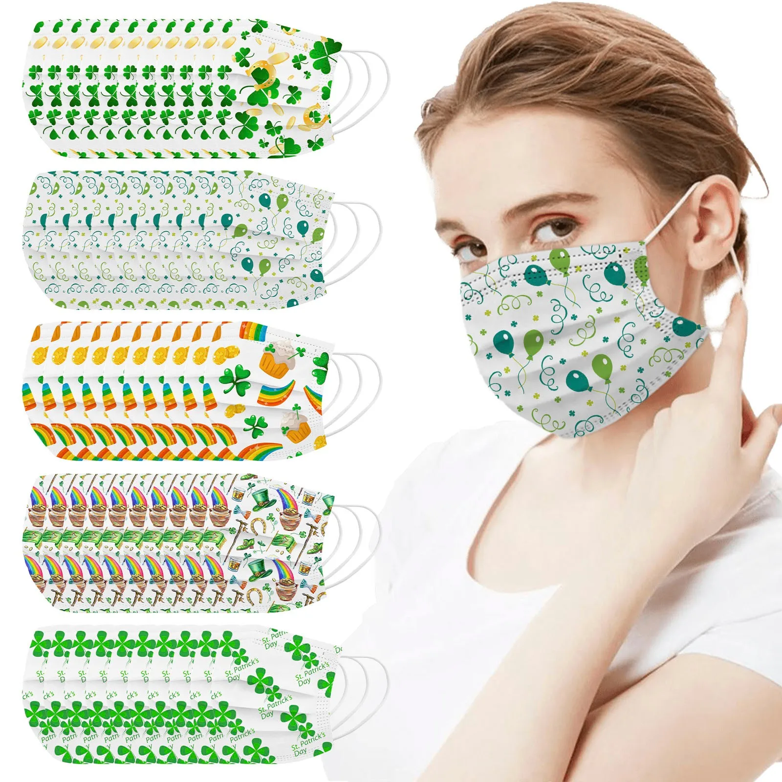 10pcs Adult St. Patrick'S Day Mask Disposable Non Woven Protective Men Women Face Mask Ear Hook Ultrathin Unisex Mask Masque
10pcs Adult St. Patrick'S Day Mask Disposable Non Woven Protective Men Women Face Mask Ear Hook Ultrathin Unisex Mask Masque