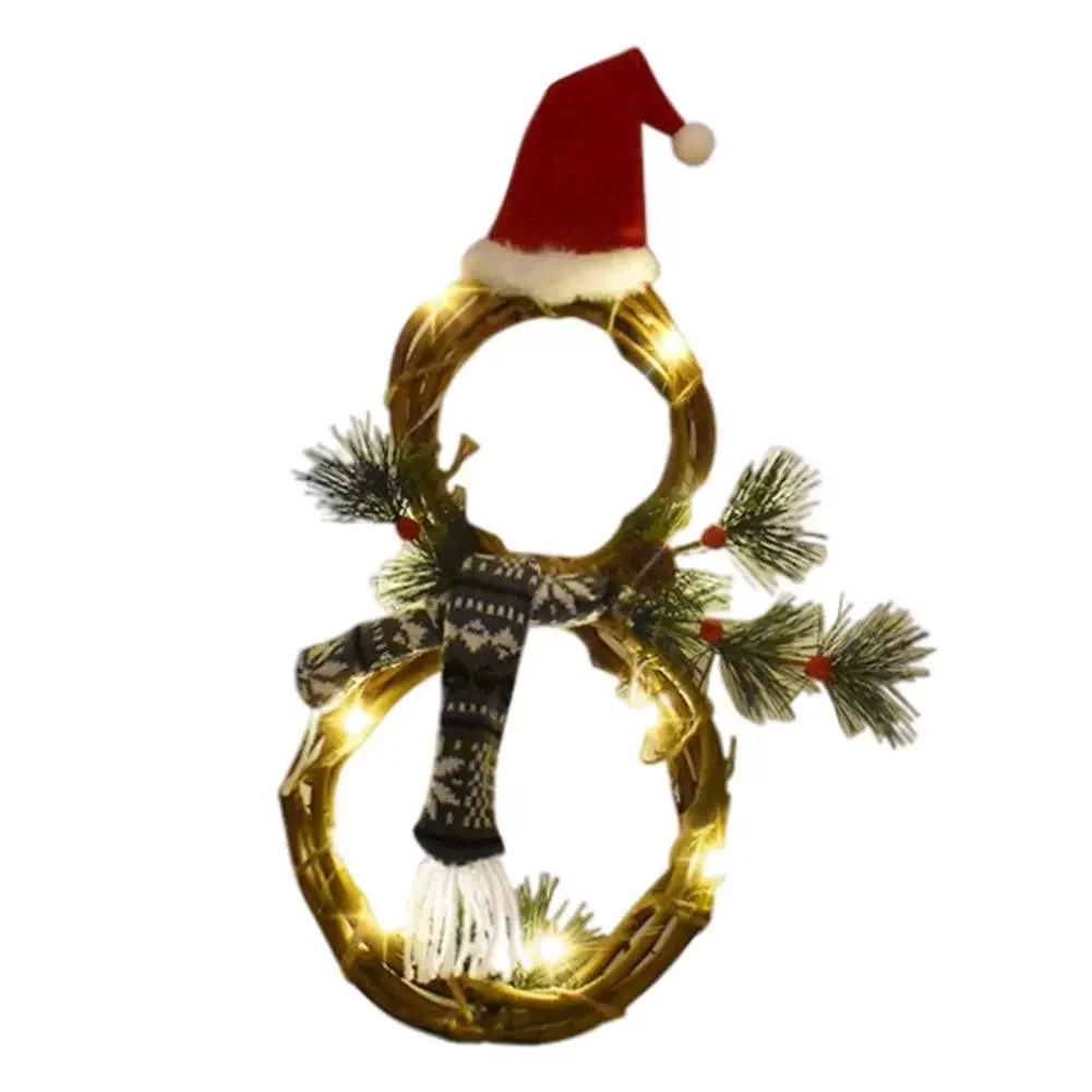 Christmas Garland With LED Lights Snowman Rattan Wreath For Front Door Lighted Christmas Wreath For Home Wall Decor
Christmas Garland With LED Lights Snowman Rattan Wreath For Front Door Lighted Christmas Wreath For Home Wall Decor