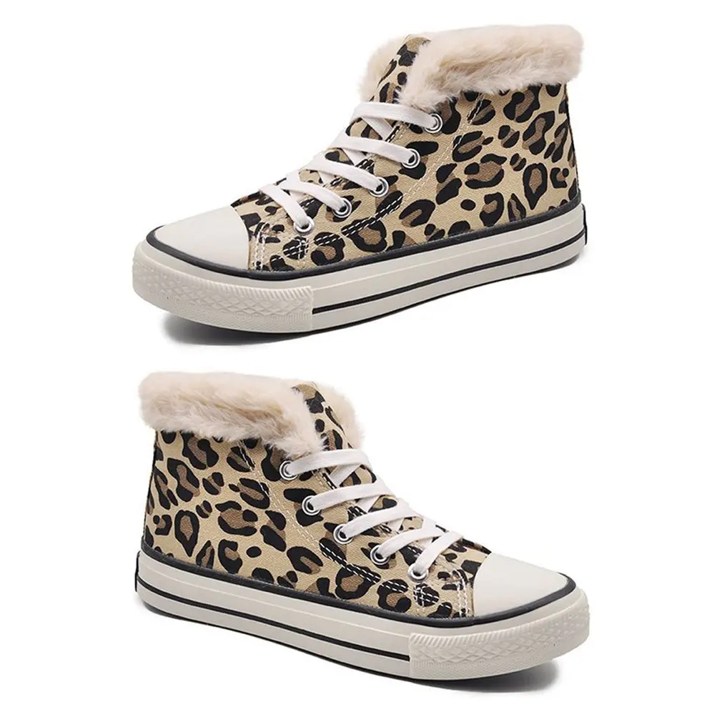 Women's Canvas Snow Sneakers All-match Leopard Print Comfortable Wear-resistant Ski-proof Female Sneakers
Women's Canvas Snow Sneakers All-match Leopard Print Comfortable Wear-resistant Ski-proof Female Sneakers