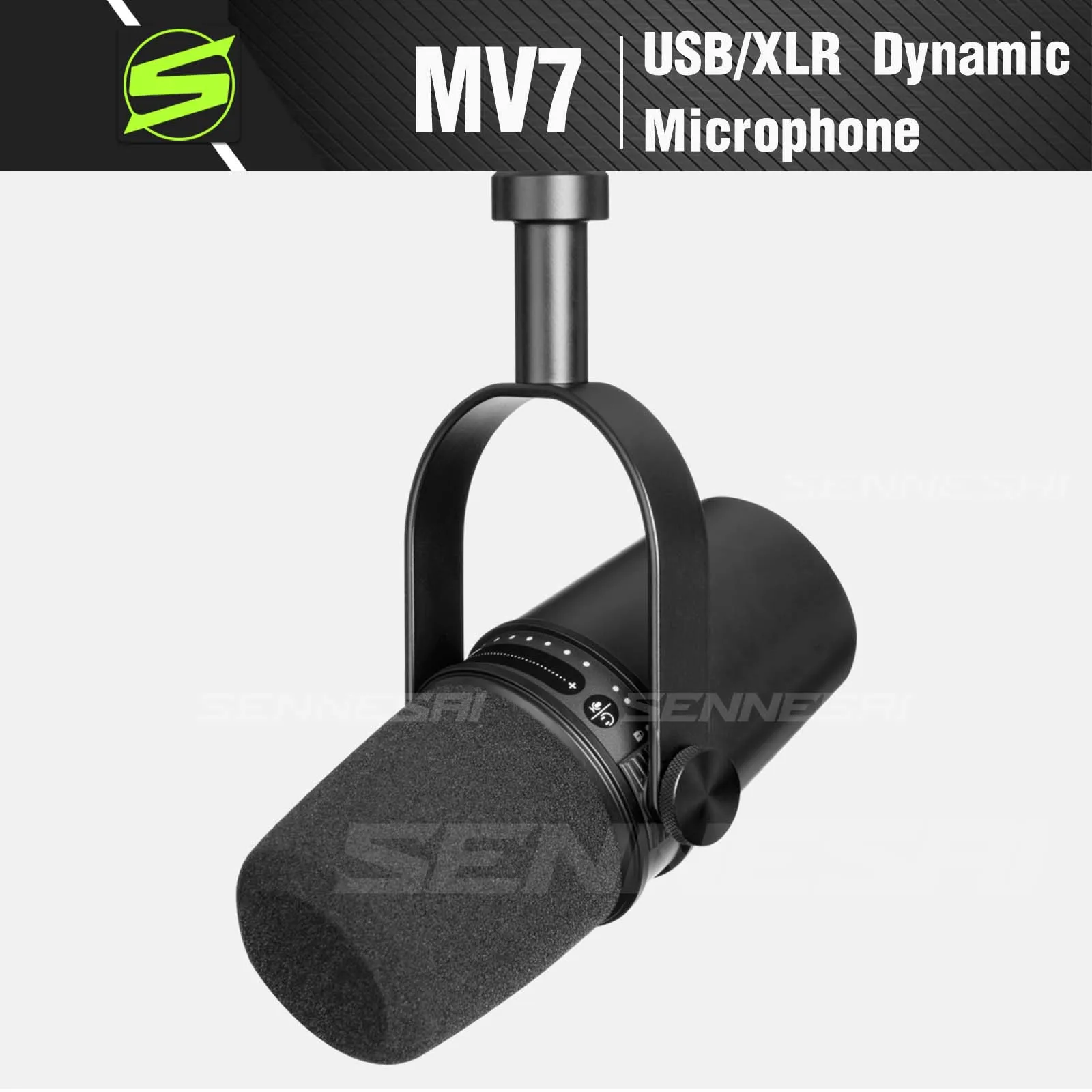 SENNESAI Top Quality MV7 USB Microphone Dynamic MIC For Professional Recording Live Streaming Built-in Headphones Studio For PC
SENNESAI Top Quality MV7 USB Microphone Dynamic MIC For Professional Recording Live Streaming Built-in Headphones Studio For PC