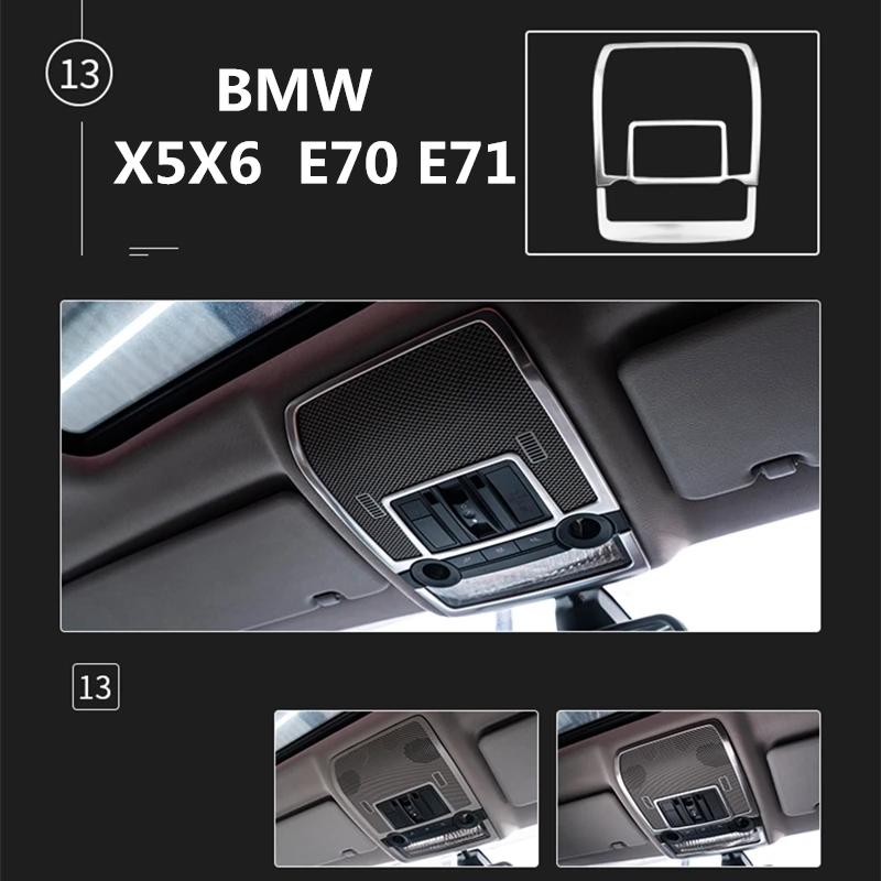 Car styling front row reading light decorative frame for BMW X5X6 E70 E71 interior modification accessories
Car styling front row reading light decorative frame for BMW X5X6 E70 E71 interior modification accessories