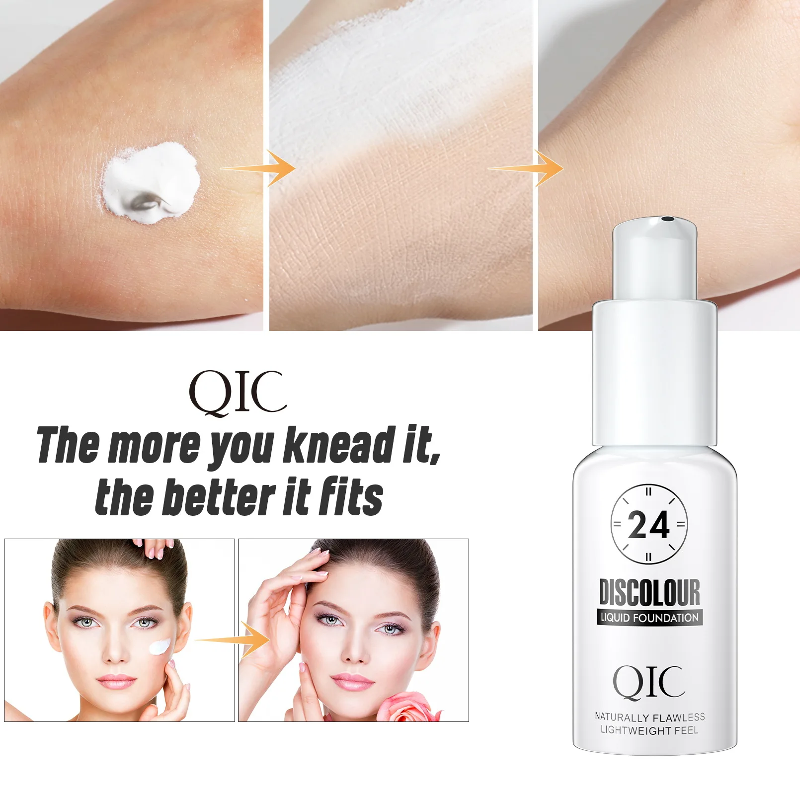 Full Coverage Liquid Foundation Cream-Long-Lasting Lightweight Concealer-Temperature Oil-control Suitable All Skin Types
Full Coverage Liquid Foundation Cream-Long-Lasting Lightweight Concealer-Temperature Oil-control Suitable All Skin Types