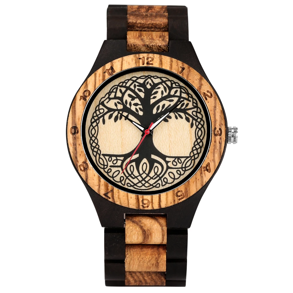 Classic Life Tree Display Quartz Watch for Men Women Full Wooden Band Bracelet Couple Watches Natural Stylish Wood Wristwatch
Classic Life Tree Display Quartz Watch for Men Women Full Wooden Band Bracelet Couple Watches Natural Stylish Wood Wristwatch