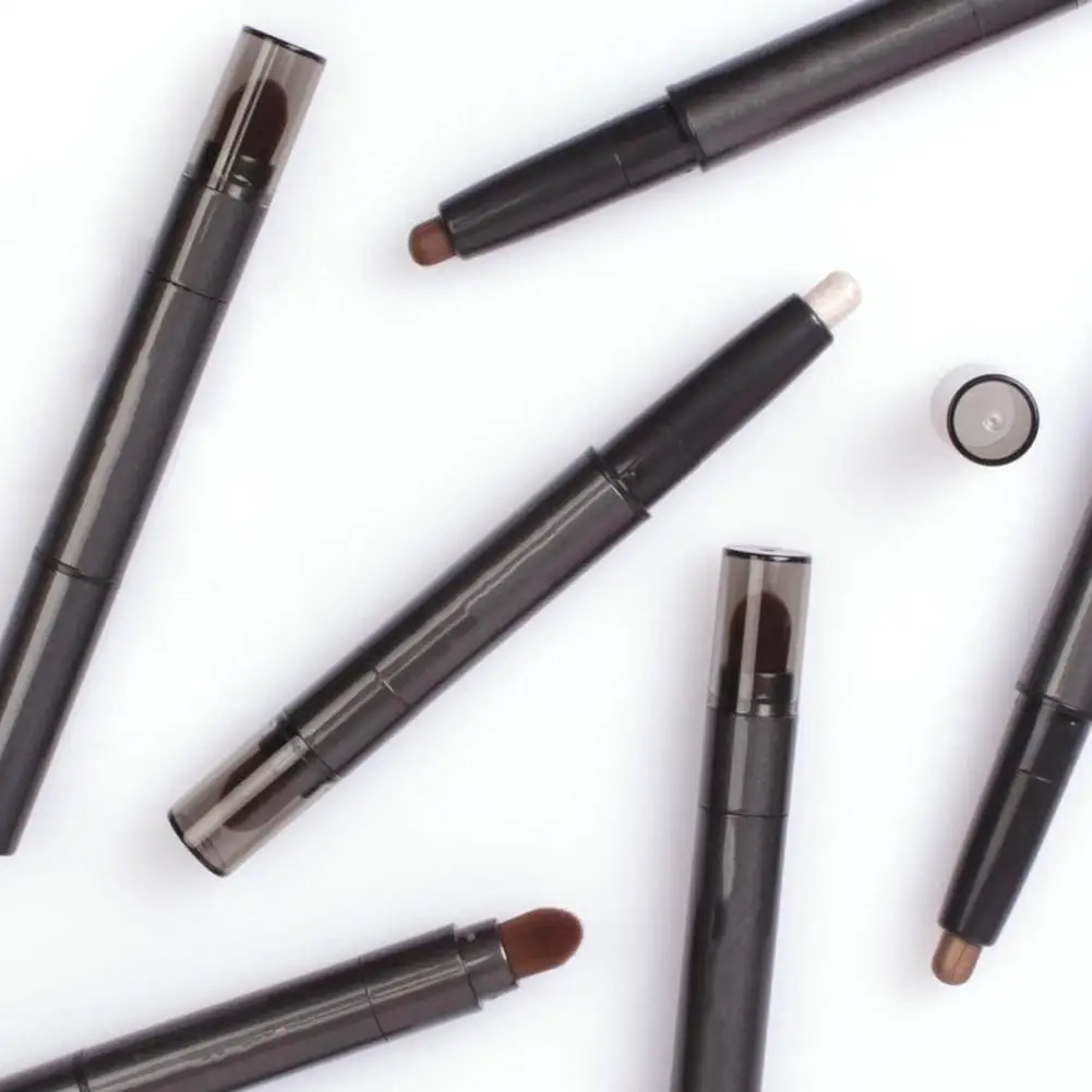 Стойкие водостойкие двухсторонние поворотные тени для век Карандаш с кисточкой косметика 
Стойкие водостойкие двухсторонние поворотные тени для век Карандаш с кисточкой косметика