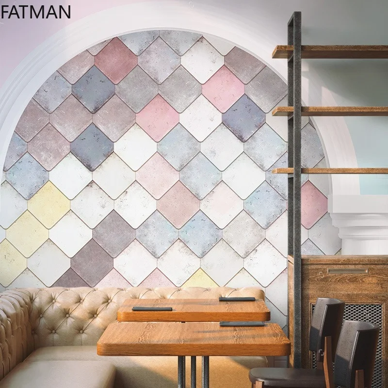 FATMAN Custom Mural Live Room Gradient Plaid Color Matching Nordic Wall Cloth Milk Tea Shop Self-adhesive Wallpaper Dropship
FATMAN Custom Mural Live Room Gradient Plaid Color Matching Nordic Wall Cloth Milk Tea Shop Self-adhesive Wallpaper Dropship