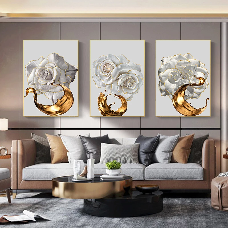White rose flower golden ink splash abstract poster nordic art plant oil painting oil painting modern mural home decoration
White rose flower golden ink splash abstract poster nordic art plant oil painting oil painting modern mural home decoration