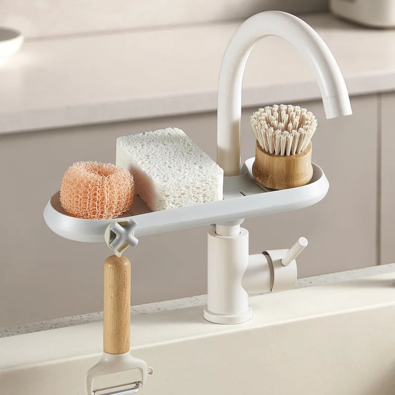 Faucet Storage Holder with Buckle Fixing Storage Tray Draining Rack Holder for Home Kitchen Dishwashing Sponge Organizer
Faucet Storage Holder with Buckle Fixing Storage Tray Draining Rack Holder for Home Kitchen Dishwashing Sponge Organizer