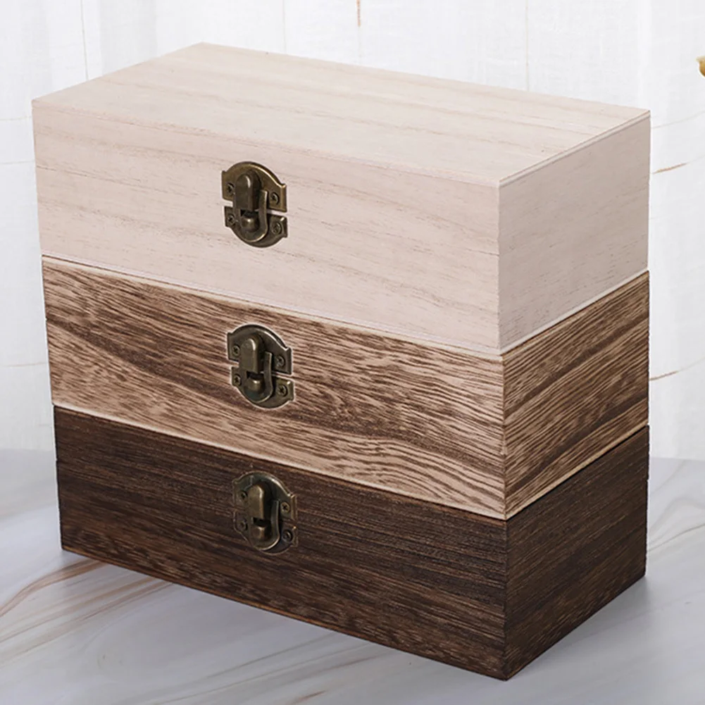 1pc Jewelry Box Storage Organizer Rectangular Wooden Storage Box Retro Buckle Wooden Box Clamshell Wooden Gift Box
1pc Jewelry Box Storage Organizer Rectangular Wooden Storage Box Retro Buckle Wooden Box Clamshell Wooden Gift Box