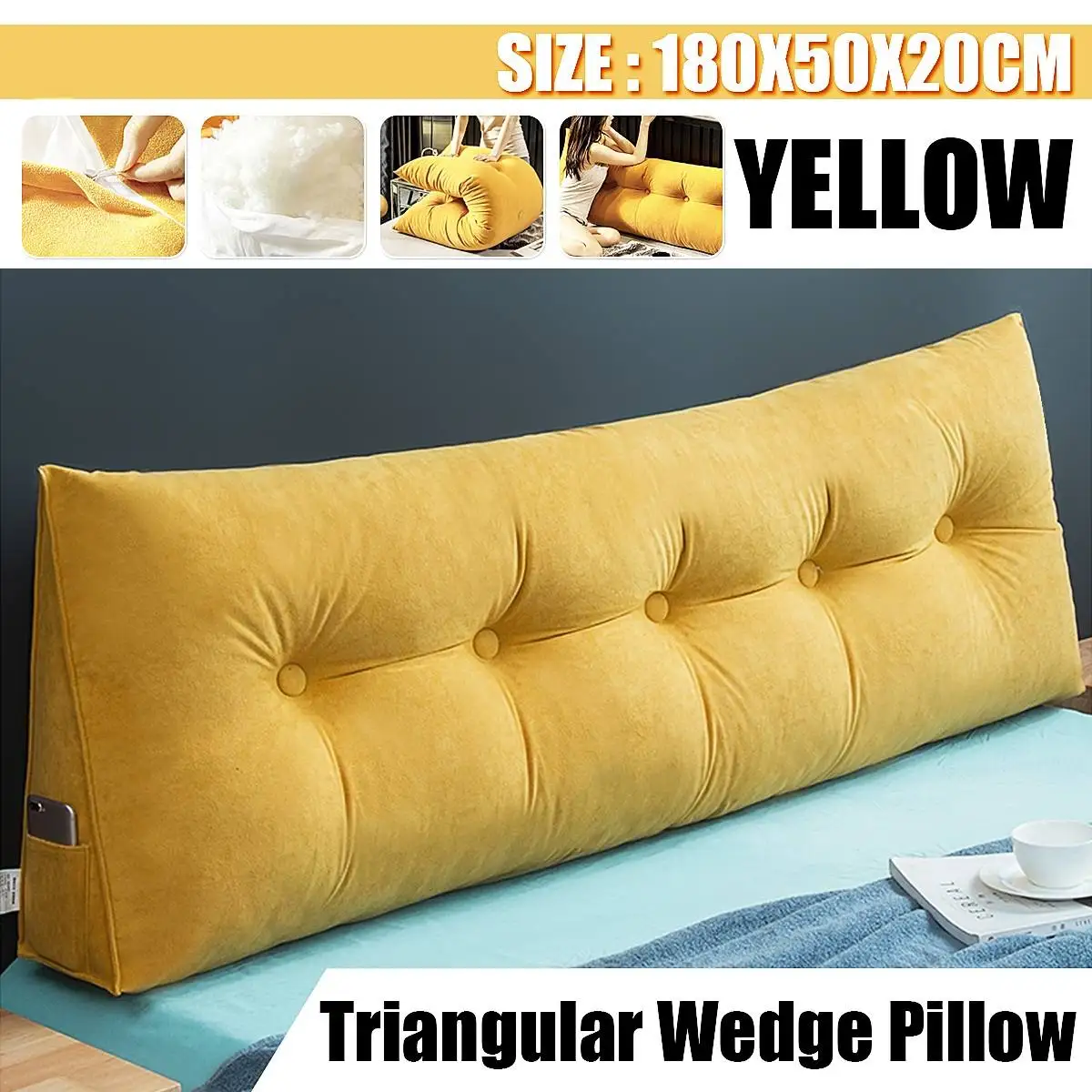 Super Soft Home Bedroom Triangle Bedside Filling Cushion Removable Washable Sofa Bed Back Support Tatami Pillow Lumbar Backrest
Super Soft Home Bedroom Triangle Bedside Filling Cushion Removable Washable Sofa Bed Back Support Tatami Pillow Lumbar Backrest