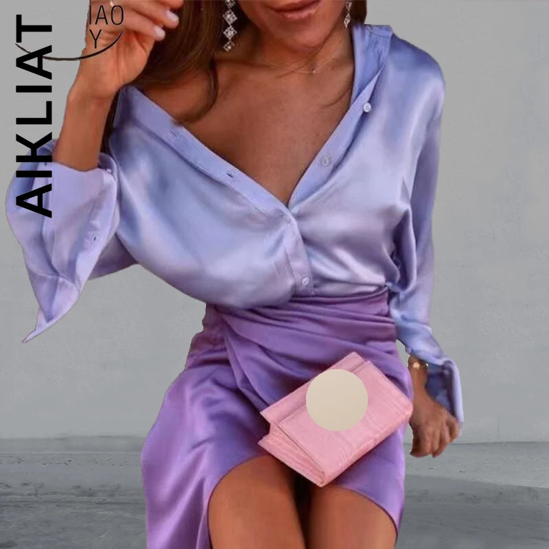 Aikliat Fashion Women Shirt Sexy Basic Office Lady Shirts Christmas Simple Chic Top Womens Women's Shirt Vintage Slim Female
Aikliat Fashion Women Shirt Sexy Basic Office Lady Shirts Christmas Simple Chic Top Womens Women's Shirt Vintage Slim Female