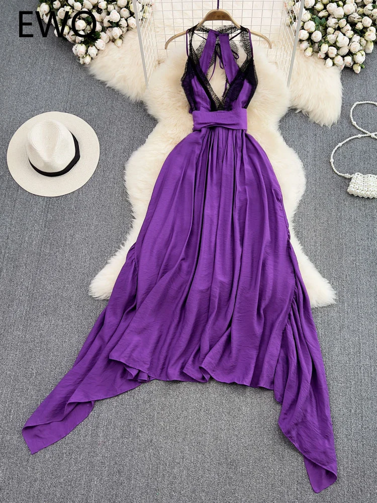 EWQ Sweet Style Women's Dress Lace Patchwork Sleeveless Strapless High Waist Contrast Color 2023 Summer New Dresses 27SN2122
EWQ Sweet Style Women's Dress Lace Patchwork Sleeveless Strapless High Waist Contrast Color 2023 Summer New Dresses 27SN2122