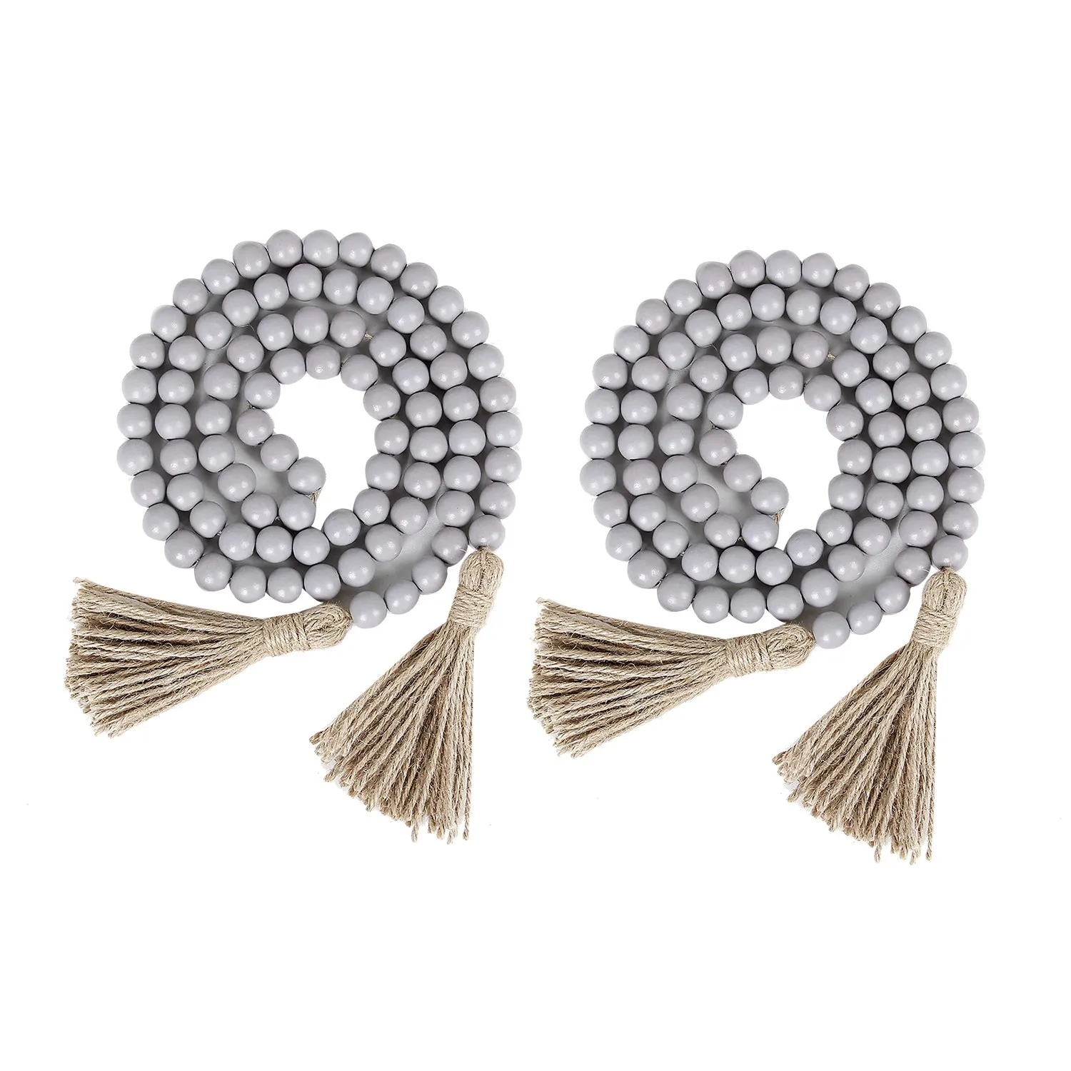 2Pcs 58in Wood Bead Garland with Tassels,Farmhouse Rustic Country Decor Prayer Boho Beads Wall Hanging Decoration,Gray
2Pcs 58in Wood Bead Garland with Tassels,Farmhouse Rustic Country Decor Prayer Boho Beads Wall Hanging Decoration,Gray