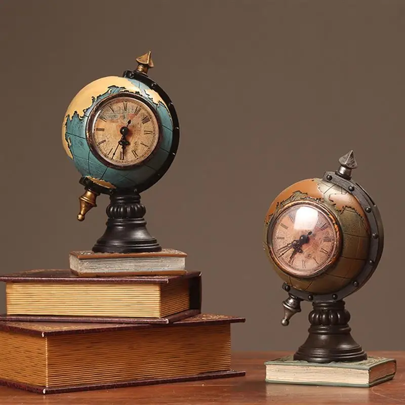 Desktop Ornament Vintage Clock Globe Model Clock Home Living Room Cabinet Porch Seat Clock Office Decorations Ornaments
Desktop Ornament Vintage Clock Globe Model Clock Home Living Room Cabinet Porch Seat Clock Office Decorations Ornaments
