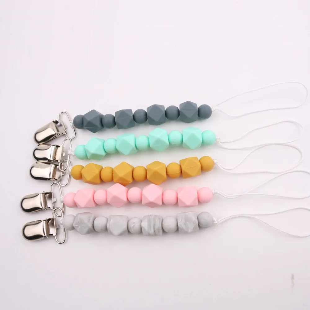 New Silicone Teething Baby Nursing Bracelet Pacifier Clips Beads Silicone Pacifier Chain Holder For Nipples Baby Chew Toys
New Silicone Teething Baby Nursing Bracelet Pacifier Clips Beads Silicone Pacifier Chain Holder For Nipples Baby Chew Toys