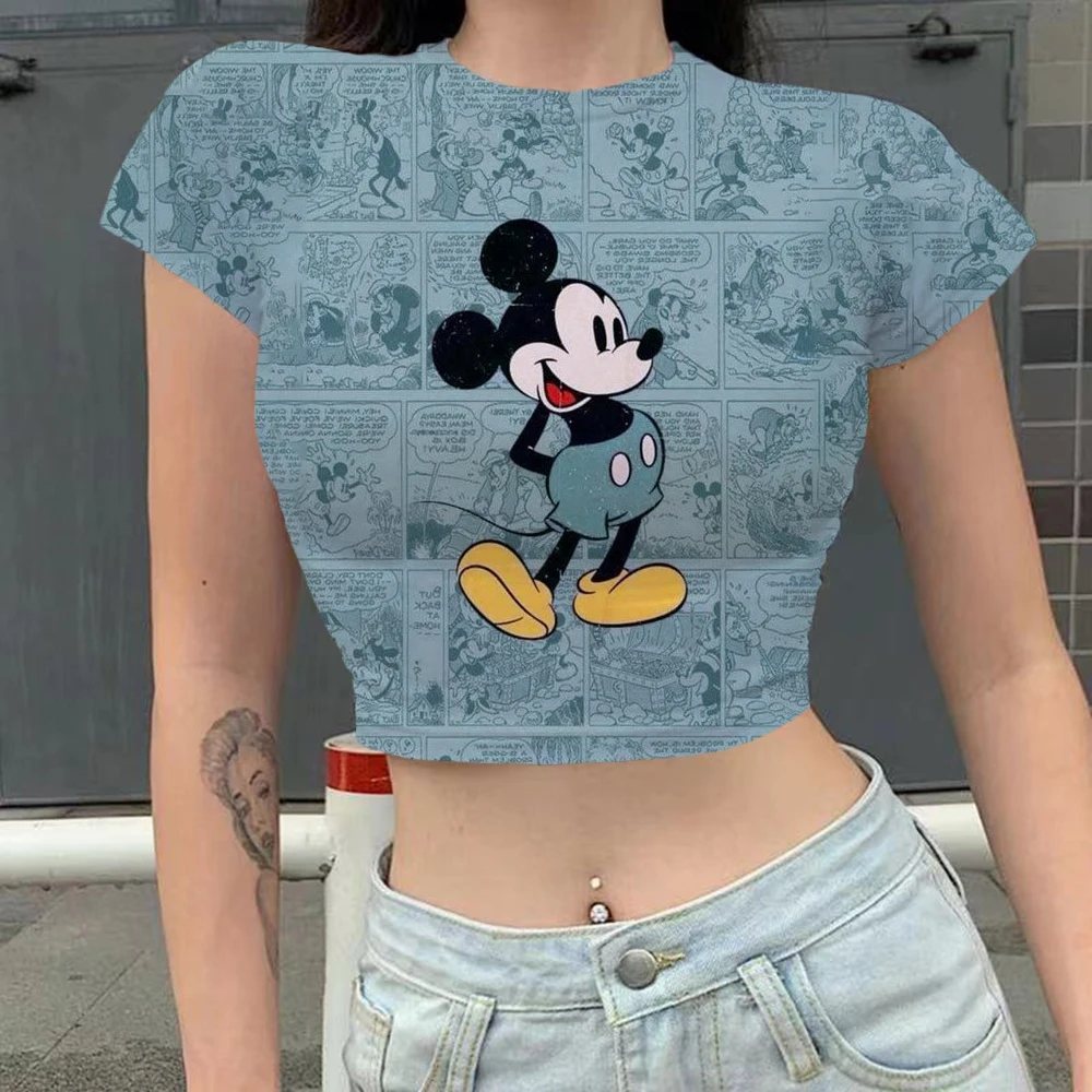 Mickey Crop Top Minnie Mouse Y2k Print T-shirts Cartoon Woman Clothes Slim Fit Women's T-shirt Disney Fashion Blouses 2022 Sexy
Mickey Crop Top Minnie Mouse Y2k Print T-shirts Cartoon Woman Clothes Slim Fit Women's T-shirt Disney Fashion Blouses 2022 Sexy