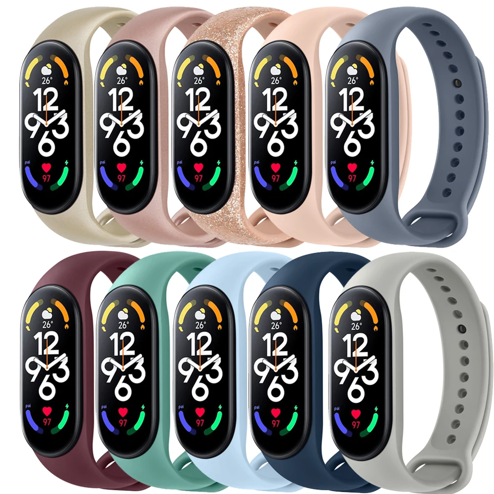 1-2pcs Silicone Watch Strap For xiaomi mi band 7 Sport Wristband Rubber Replacement Bracelet For Mi Band 7 Correa Smart watch
1-2pcs Silicone Watch Strap For xiaomi mi band 7 Sport Wristband Rubber Replacement Bracelet For Mi Band 7 Correa Smart watch