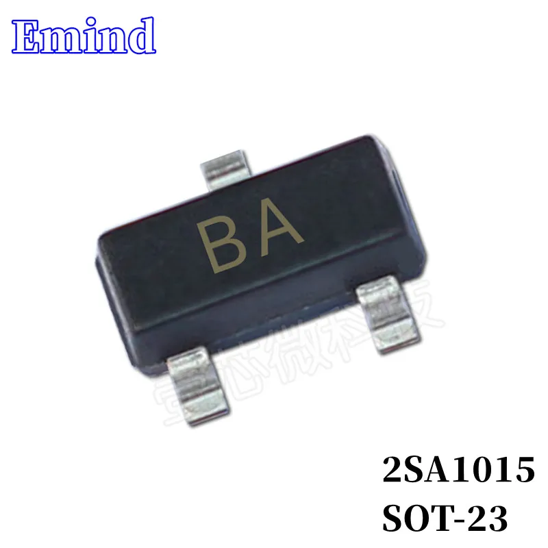 

100/200/300Pcs 2SA1015 SMD Transistor Footprint SOT-23 Silkscreen BA Type PNP 50V/150mA Bipolar Amplifier Transistor