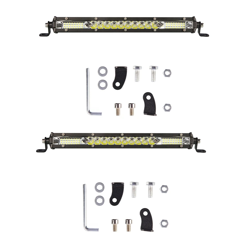 2 шт. светильник Однорядный Светодиодный прожектор 12 дюймов 
2 шт. светильник Однорядный Светодиодный прожектор 12 дюймов