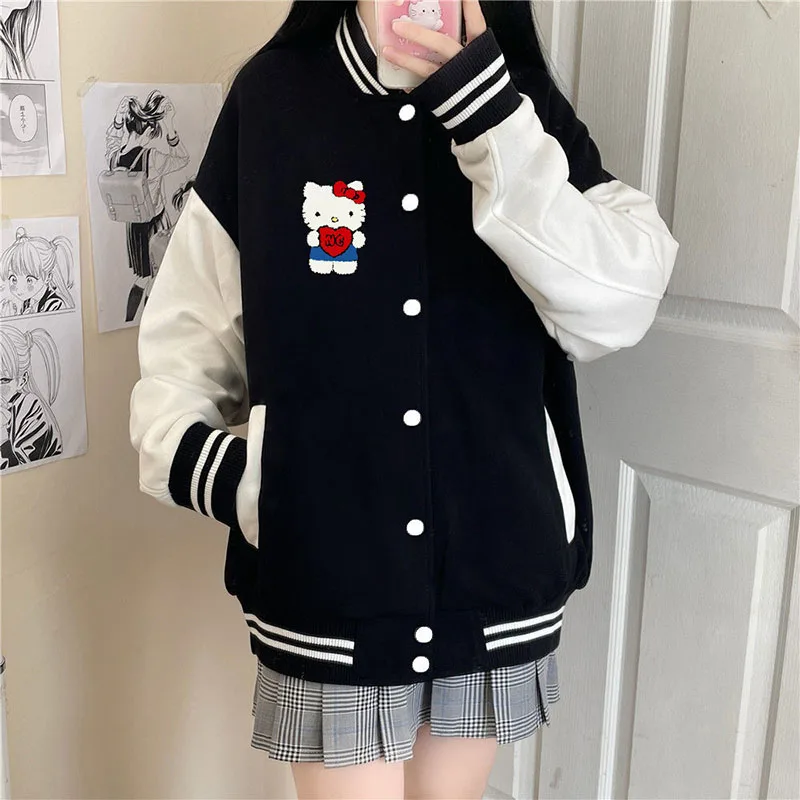 Sanrio Hello Kittys аниме зимний плюшевый вышитый бейсбольный костюм Y2K теплая куртка в студенческом стиле Свободная куртка Рождественский подарок
Sanrio Hello Kittys аниме зимний плюшевый вышитый бейсбольный костюм Y2K теплая куртка в студенческом стиле Свободная куртка Рождественский подарок