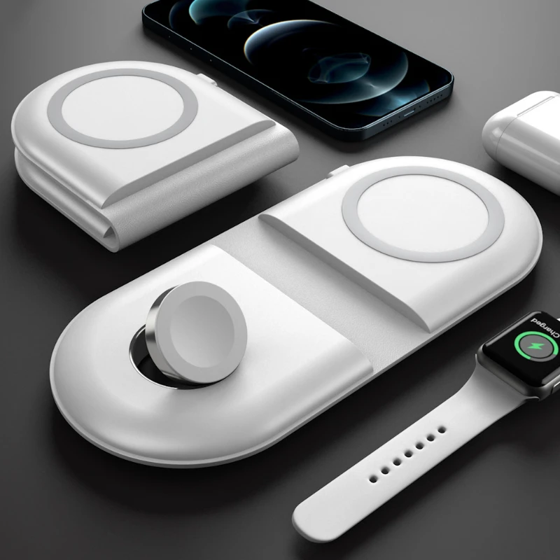 15W Wireless Chargers Portable Magnetic Fast Charging Station Foldable With Indication Function For Apple13 Android AirPods 
15W Wireless Chargers Portable Magnetic Fast Charging Station Foldable With Indication Function For Apple13 Android AirPods