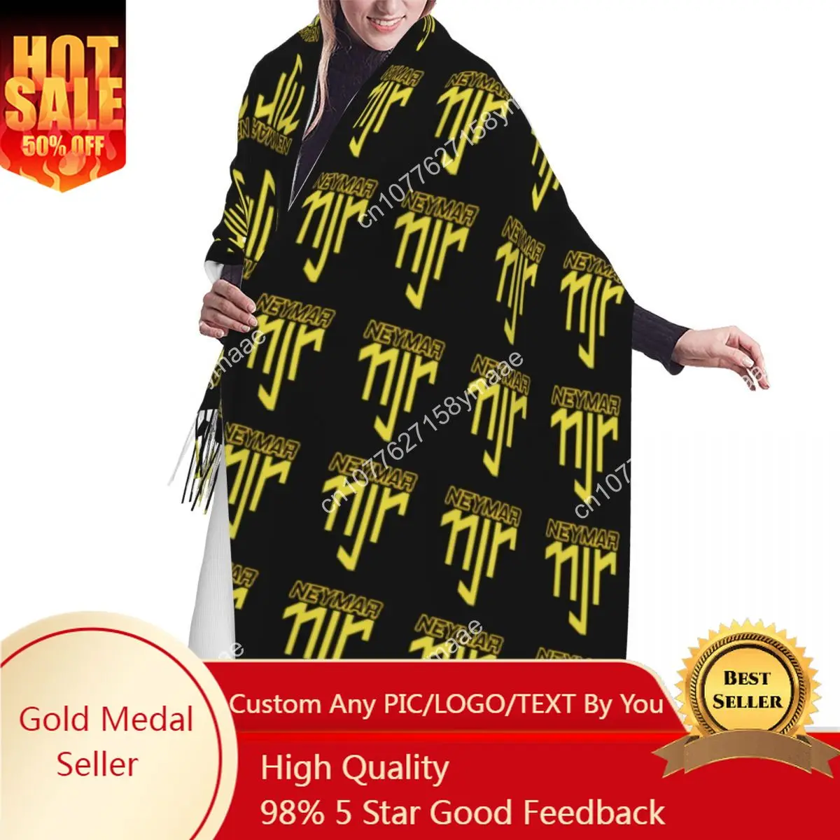 Custom Saudi Arabia Neymar Soccer Scarf Wrap Women Long Winter Fall Warm Tassel Shawl Unisex Versatile Famale Scarves
Custom Saudi Arabia Neymar Soccer Scarf Wrap Women Long Winter Fall Warm Tassel Shawl Unisex Versatile Famale Scarves