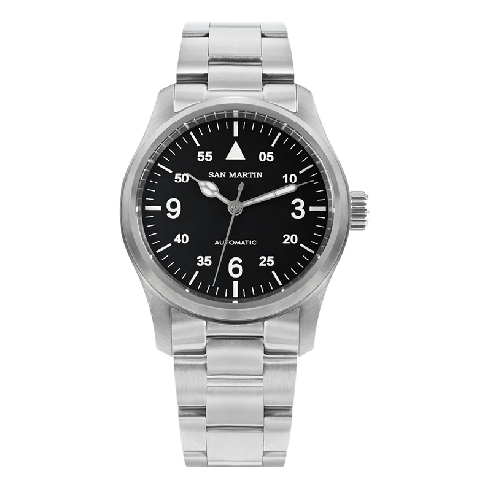 San Martin Men Automatic Watch 37mm Pilot Mechanical Wristwatch Military Sapphire 100M Waterproof BGW9 Luminous Miyota 8215
San Martin Men Automatic Watch 37mm Pilot Mechanical Wristwatch Military Sapphire 100M Waterproof BGW9 Luminous Miyota 8215