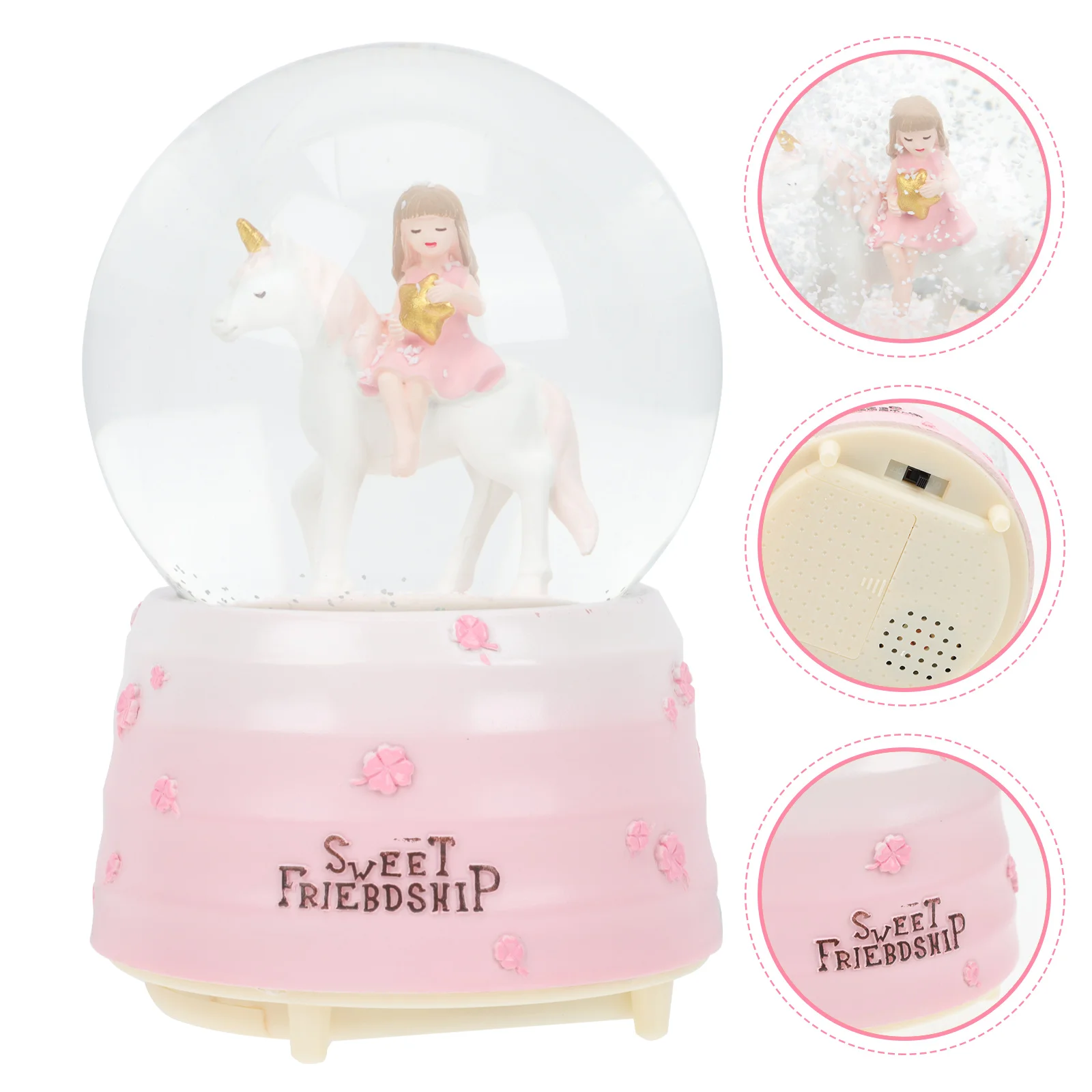 Unicorn Crystal Ball Girly Home Decor Sphere Ornament Present Winter Bedroom Resin Romantic Child Delicate Flashing Decoration
Unicorn Crystal Ball Girly Home Decor Sphere Ornament Present Winter Bedroom Resin Romantic Child Delicate Flashing Decoration