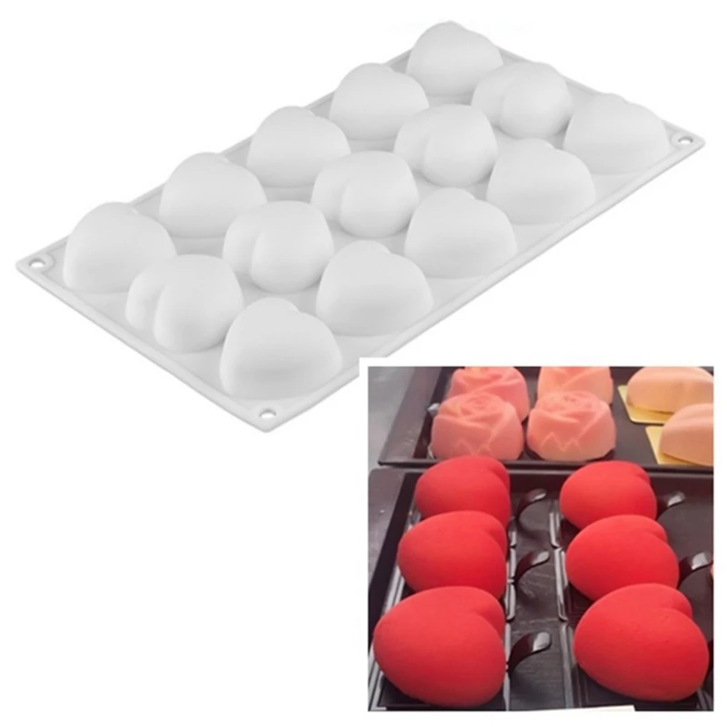 15 Grids Mousse DIY Cake Mold Heart Love Chocolate Dessert Silicone Tool Wedding Candy Baking French Mousse Fondant Molds
15 Grids Mousse DIY Cake Mold Heart Love Chocolate Dessert Silicone Tool Wedding Candy Baking French Mousse Fondant Molds