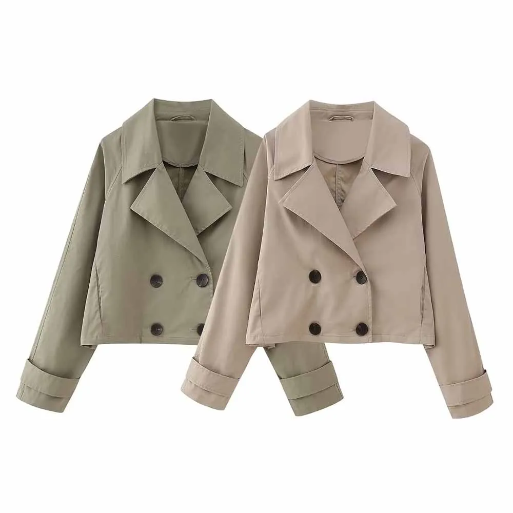 TRAF Women's Jacket Fashion Trench Coat Style Double Breasted Decorative Design Sense Solid Color Female Chic New Jacket Mujer
TRAF Women's Jacket Fashion Trench Coat Style Double Breasted Decorative Design Sense Solid Color Female Chic New Jacket Mujer