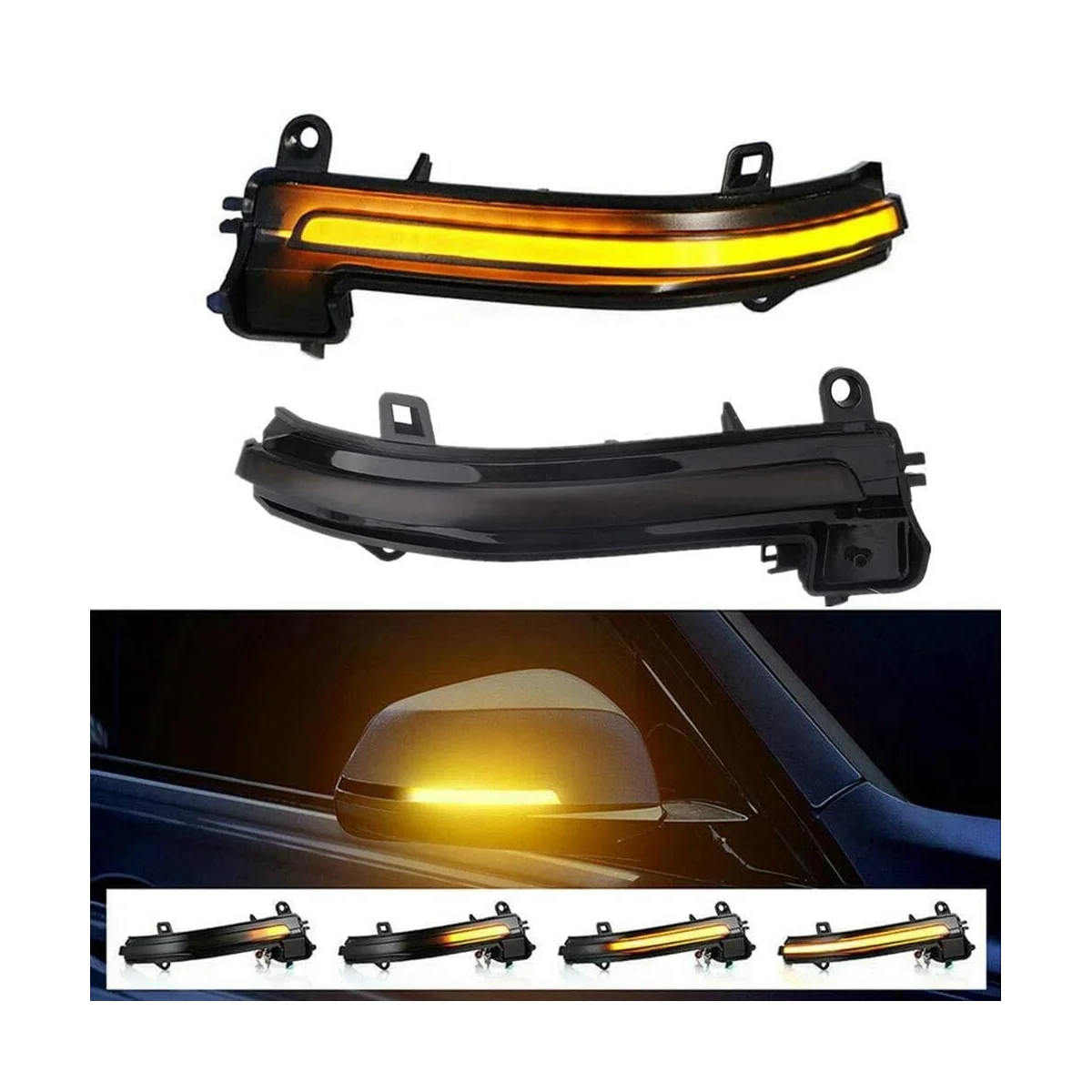 LED Dynamic Sequential Turn Signals Mirror Lights for BMW F30 F32 F36 F22 BMW 1/2/3/4 Series Accessories ,Smoke Black 
LED Dynamic Sequential Turn Signals Mirror Lights for BMW F30 F32 F36 F22 BMW 1/2/3/4 Series Accessories ,Smoke Black