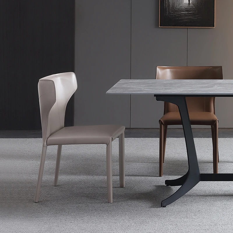 Saddle Leather Dining Chair Home Modern Minimalist Nordic Light Luxury Dining Chair Desk Chair
Saddle Leather Dining Chair Home Modern Minimalist Nordic Light Luxury Dining Chair Desk Chair