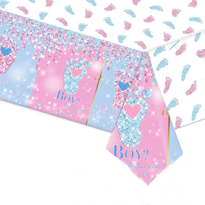 

Boy Or Girl Disposable Tableware Banner Balloons Gender Reveal Party Decorations Baby Shower Kids Boy Girl Party Supplies