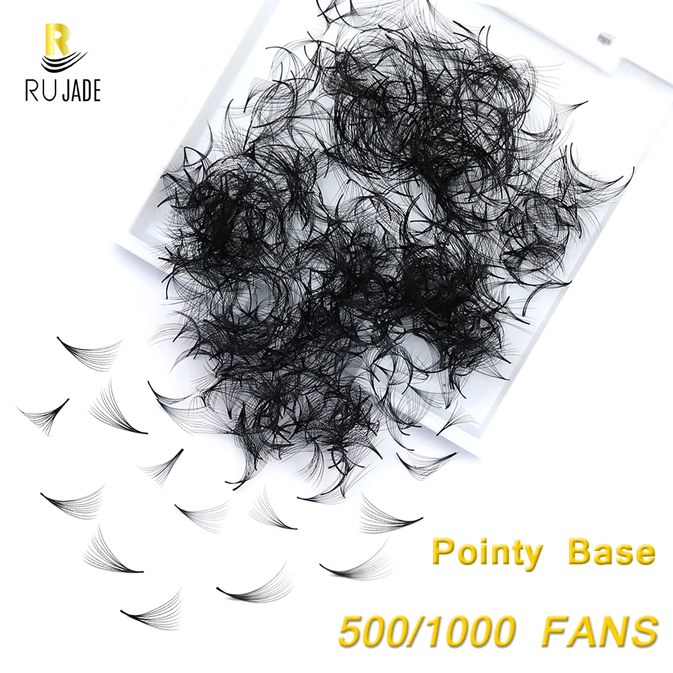 RUJADE 100/500/1000 Fans Slim Sharp Stem Premade Fan Loose Fans Lash Narrow Thin Pointy Base Russia Volume Eyelash Extension Fan
RUJADE 100/500/1000 Fans Slim Sharp Stem Premade Fan Loose Fans Lash Narrow Thin Pointy Base Russia Volume Eyelash Extension Fan