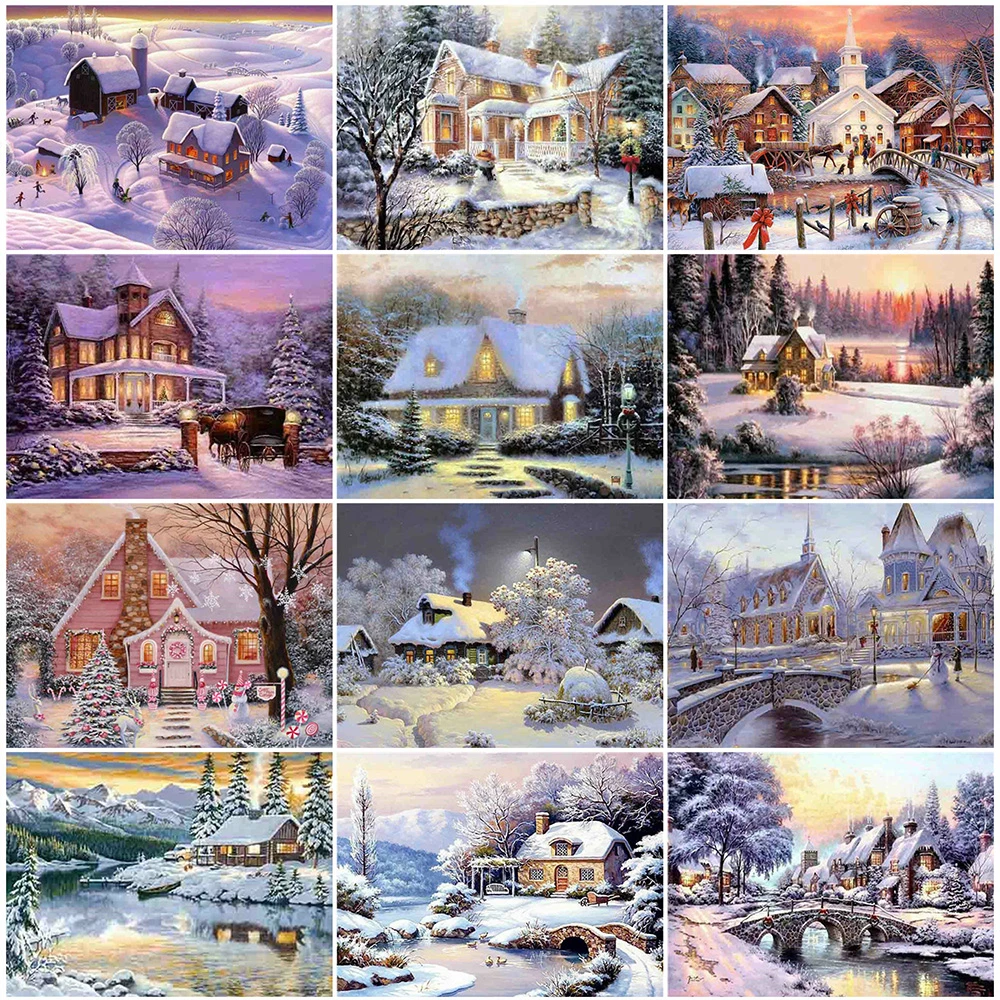 5D алмазная вышивка «сделай сам», зимний дом, алмазная живопись, полная выкладка из бисера, пейзаж, живопись, украшение для дома
5D алмазная вышивка «сделай сам», зимний дом, алмазная живопись, полная выкладка из бисера, пейзаж, живопись, украшение для дома