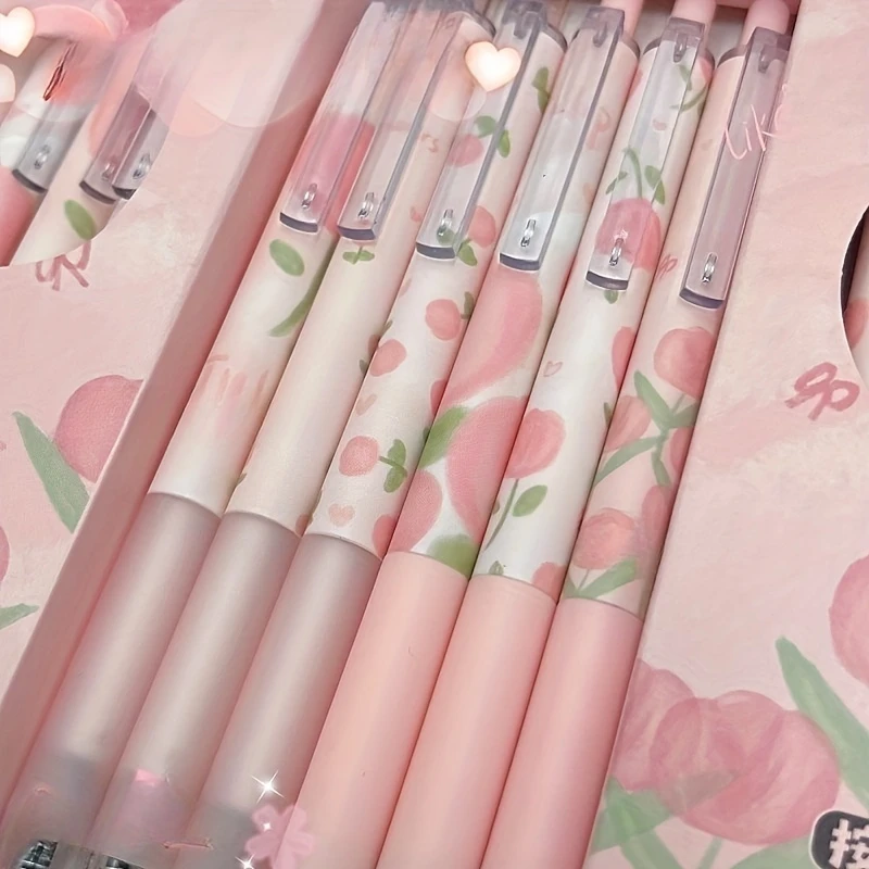 Гелевые ручки Kawaii с цветочным принтом
Гелевые ручки Kawaii с цветочным принтом