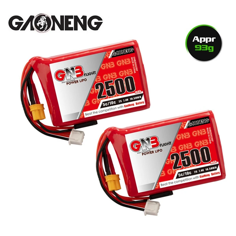 1-2 шт., литий-полимерный аккумулятор GNB MAX 10C 2S 7,4 в 2500 мАч для пульта дистанционного управления Futaba T16iz RC 
1-2 шт., литий-полимерный аккумулятор GNB MAX 10C 2S 7,4 в 2500 мАч для пульта дистанционного управления Futaba T16iz RC