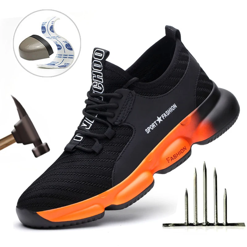 Mens Breathable Steel Toe Anti Smashing Protecitve Work Shoes Men Puncture Proof Safety Boots Shoes Indestructible Sneakers New
Mens Breathable Steel Toe Anti Smashing Protecitve Work Shoes Men Puncture Proof Safety Boots Shoes Indestructible Sneakers New